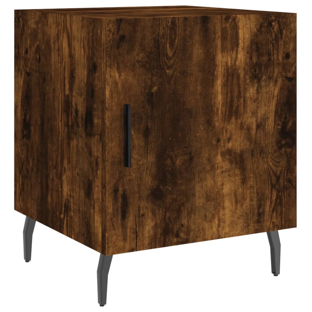 Nattbord 2 stk røkt eik 40x40x50 cm konstruert tre