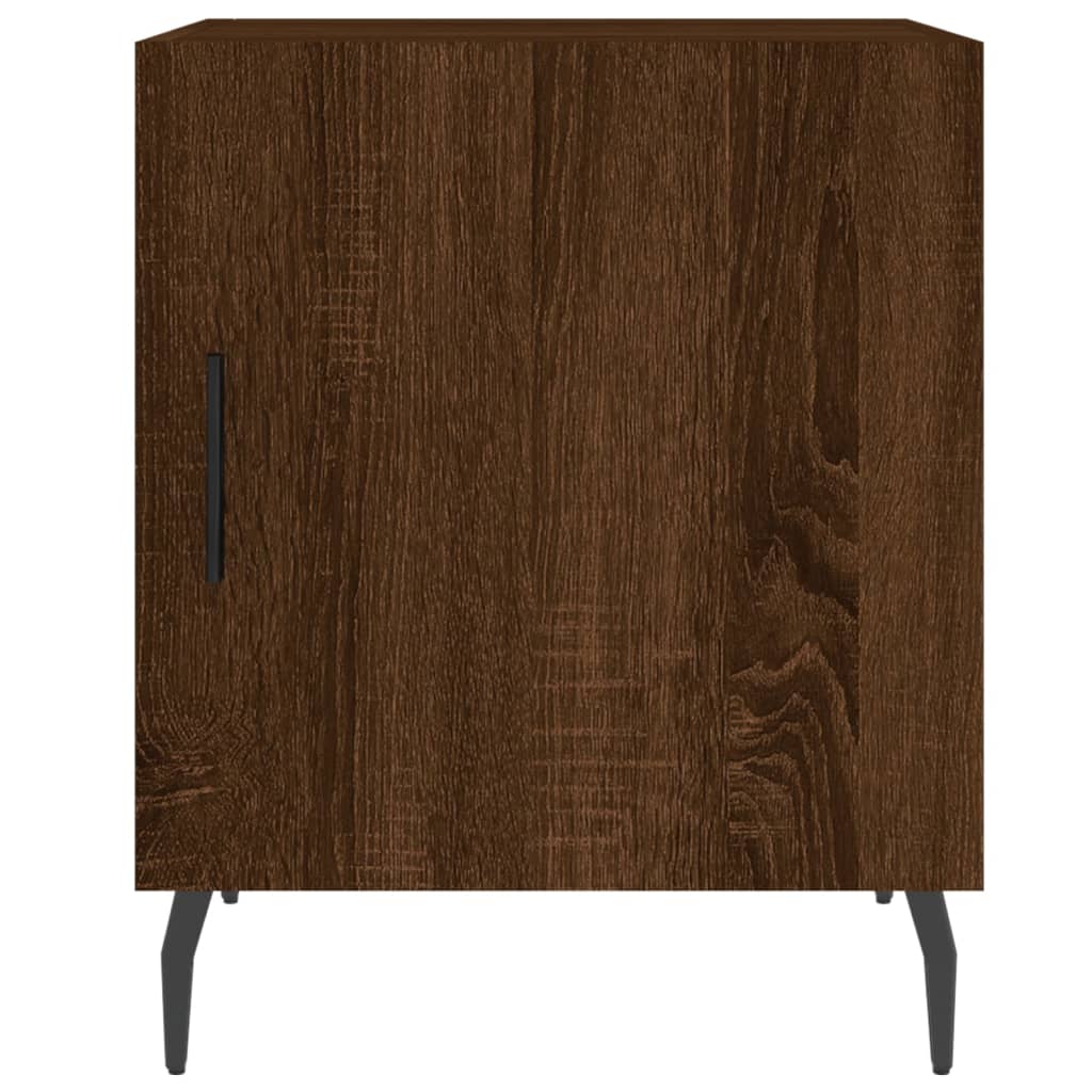 Nattbord 2 stk brun eik 40x40x50 cm konstruert tre