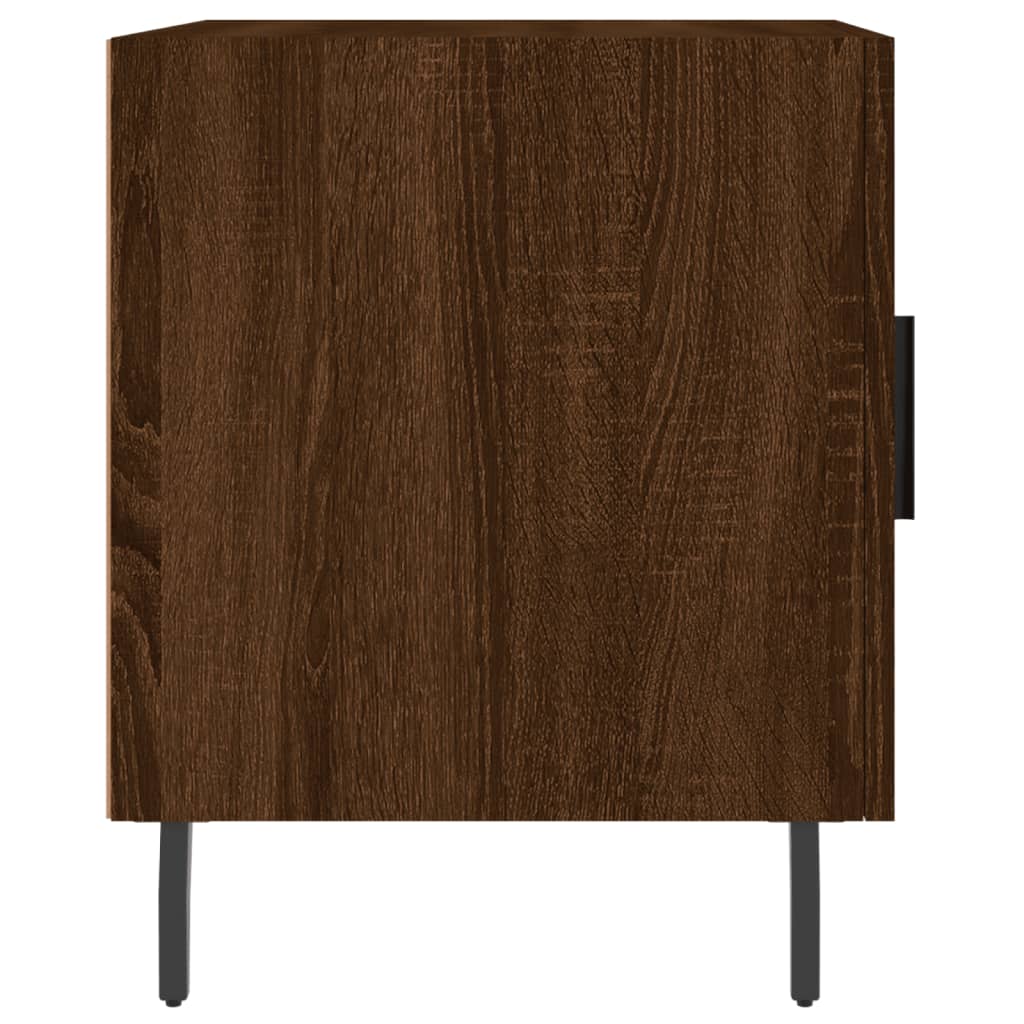 Nattbord 2 stk brun eik 40x40x50 cm konstruert tre