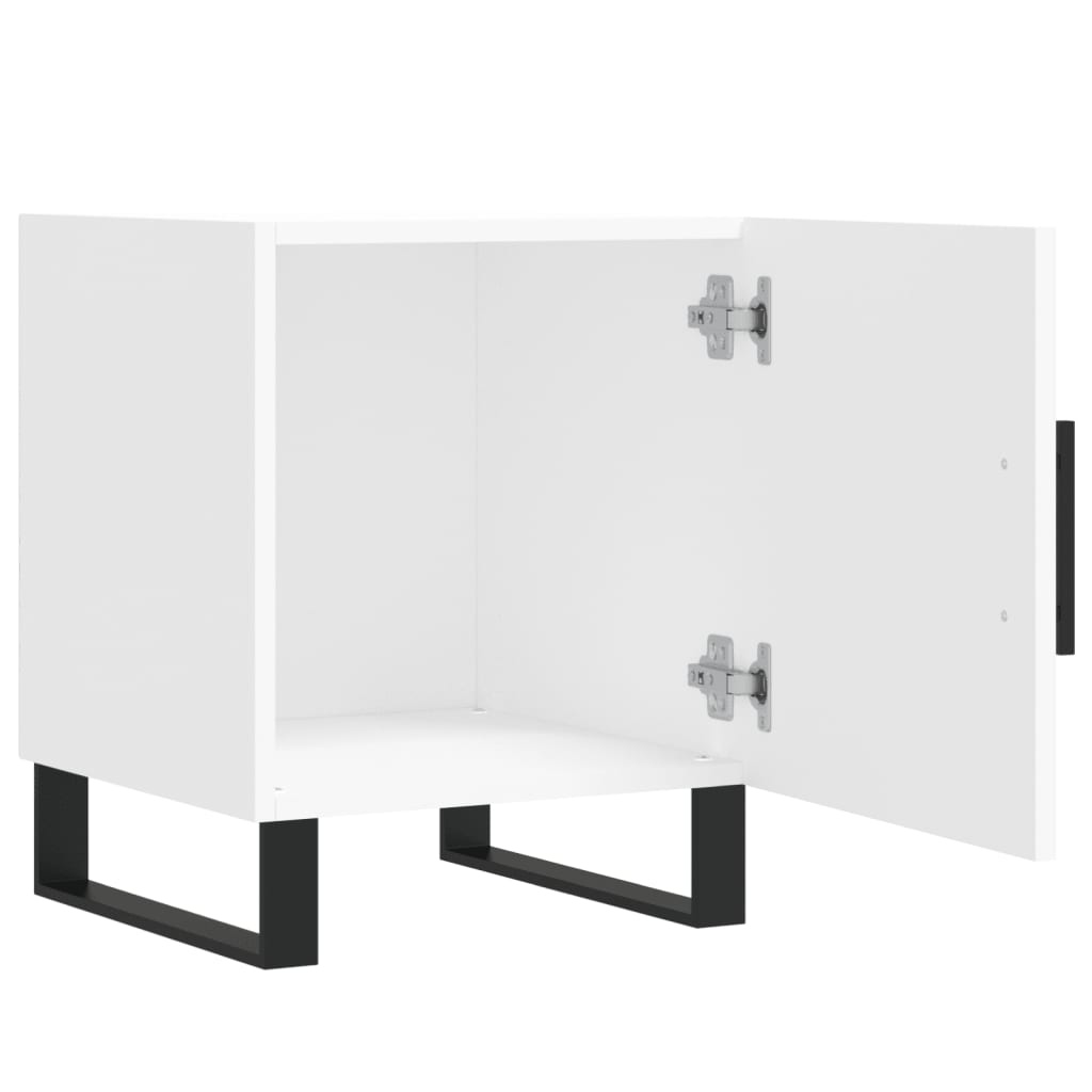 Nattbord 2 stk hvit 40x40x50 cm konstruert tre