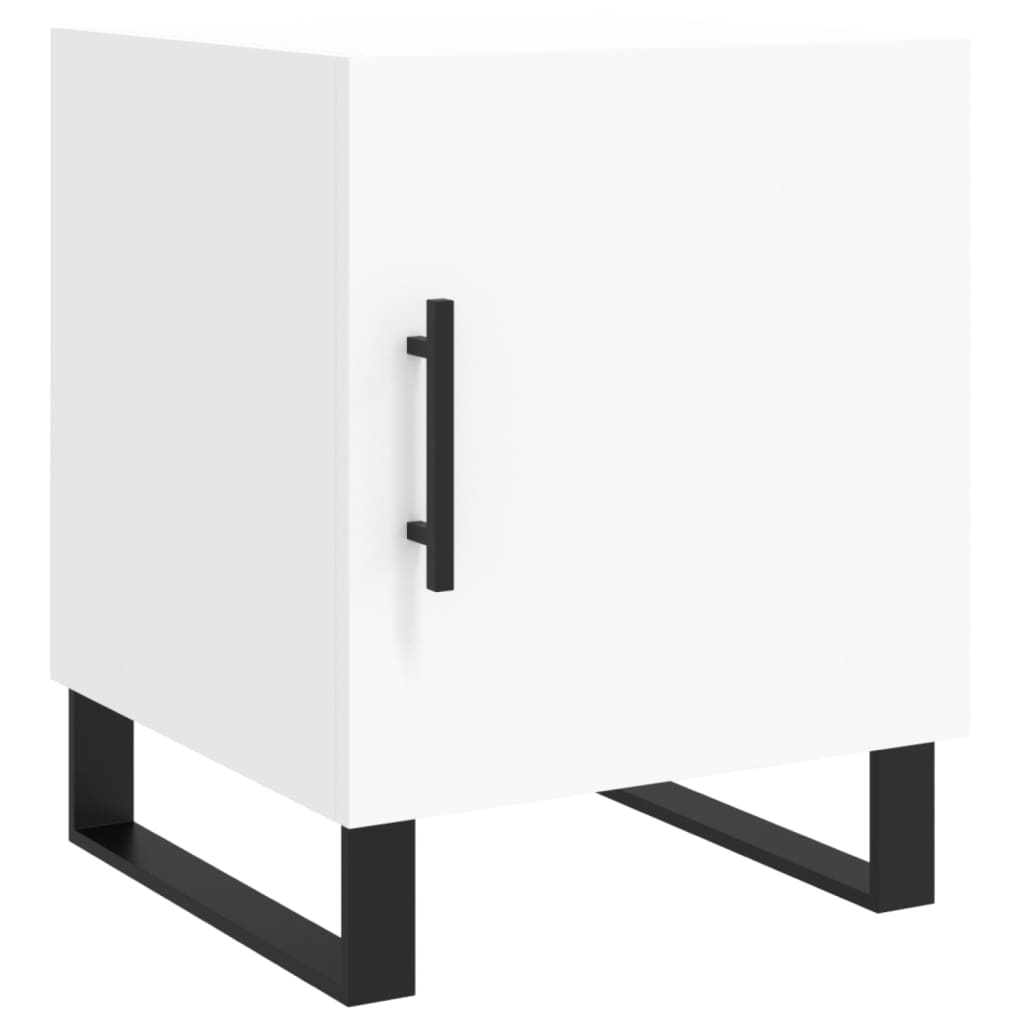 Nattbord 2 stk hvit 40x40x50 cm konstruert tre