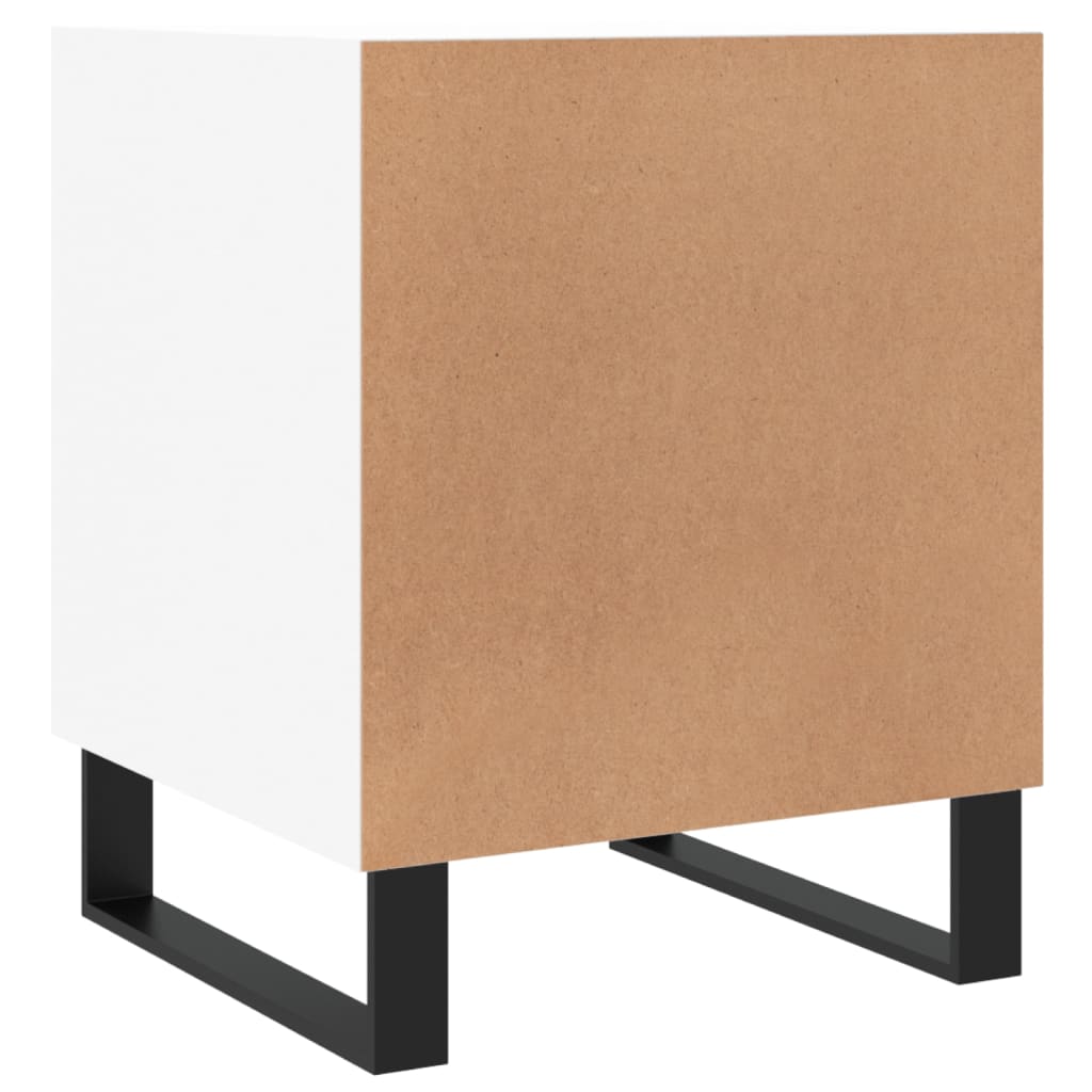 Nattbord 2 stk hvit 40x40x50 cm konstruert tre