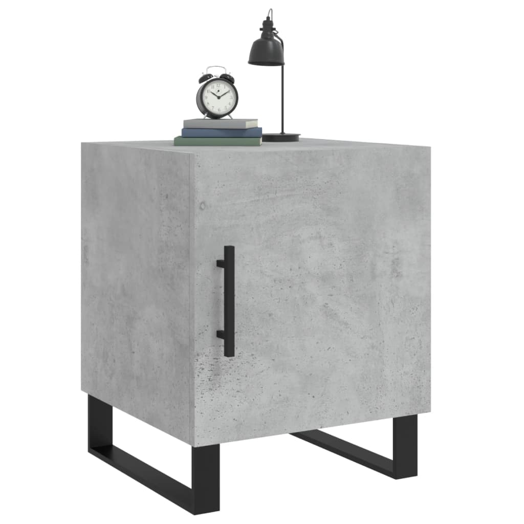 Nattbord 2 stk betonggrå 40x40x50 cm konstruert tre