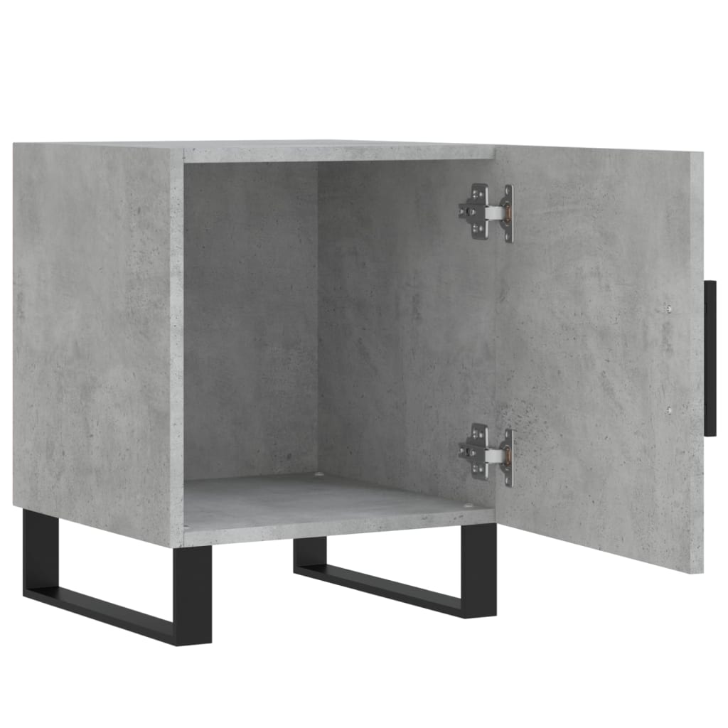 Nattbord 2 stk betonggrå 40x40x50 cm konstruert tre