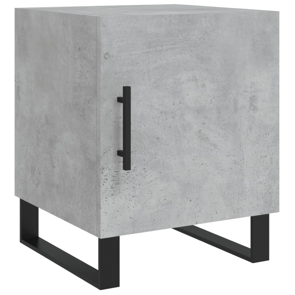 Nattbord 2 stk betonggrå 40x40x50 cm konstruert tre