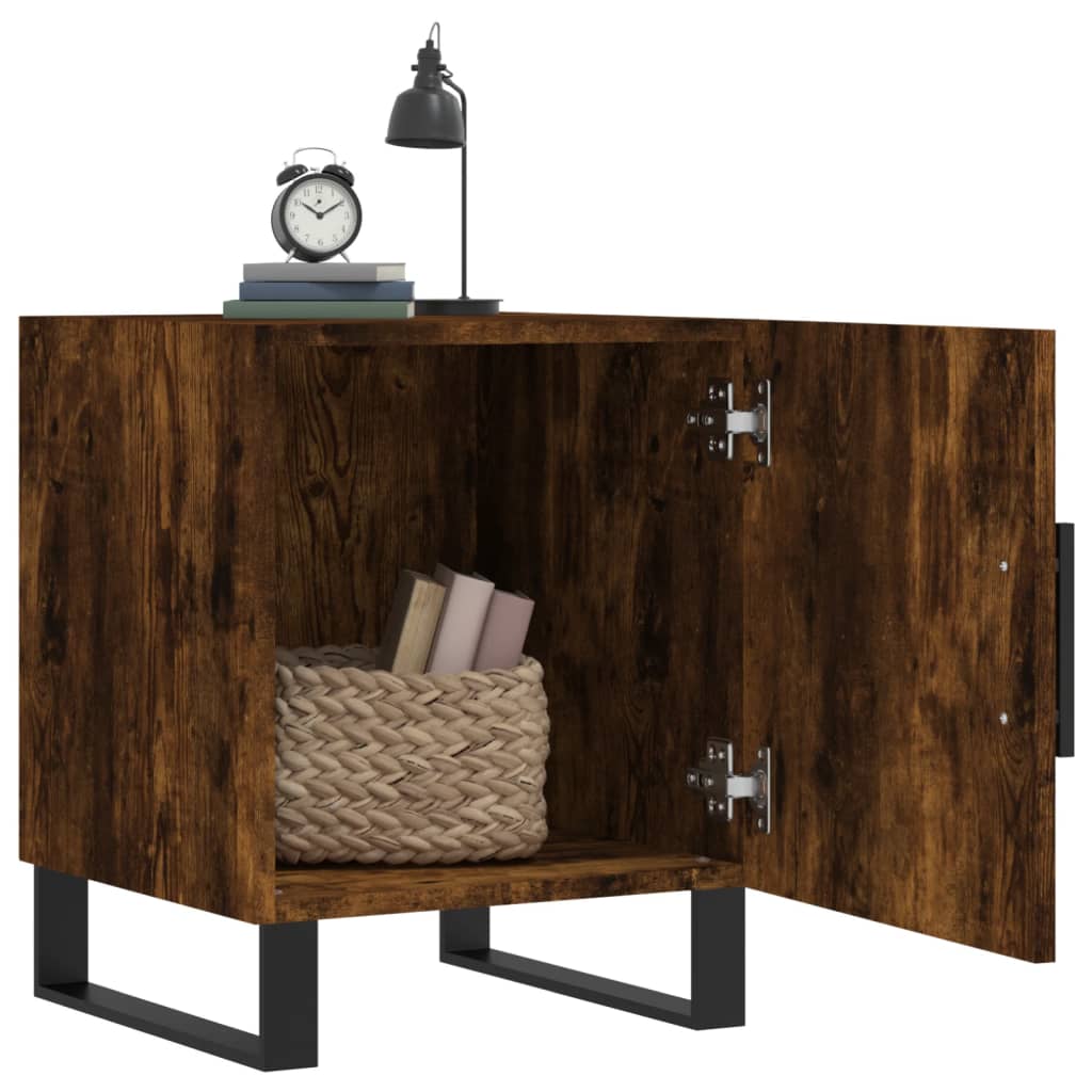 Nattbord 2 stk røkt eik 40x40x50 cm konstruert tre