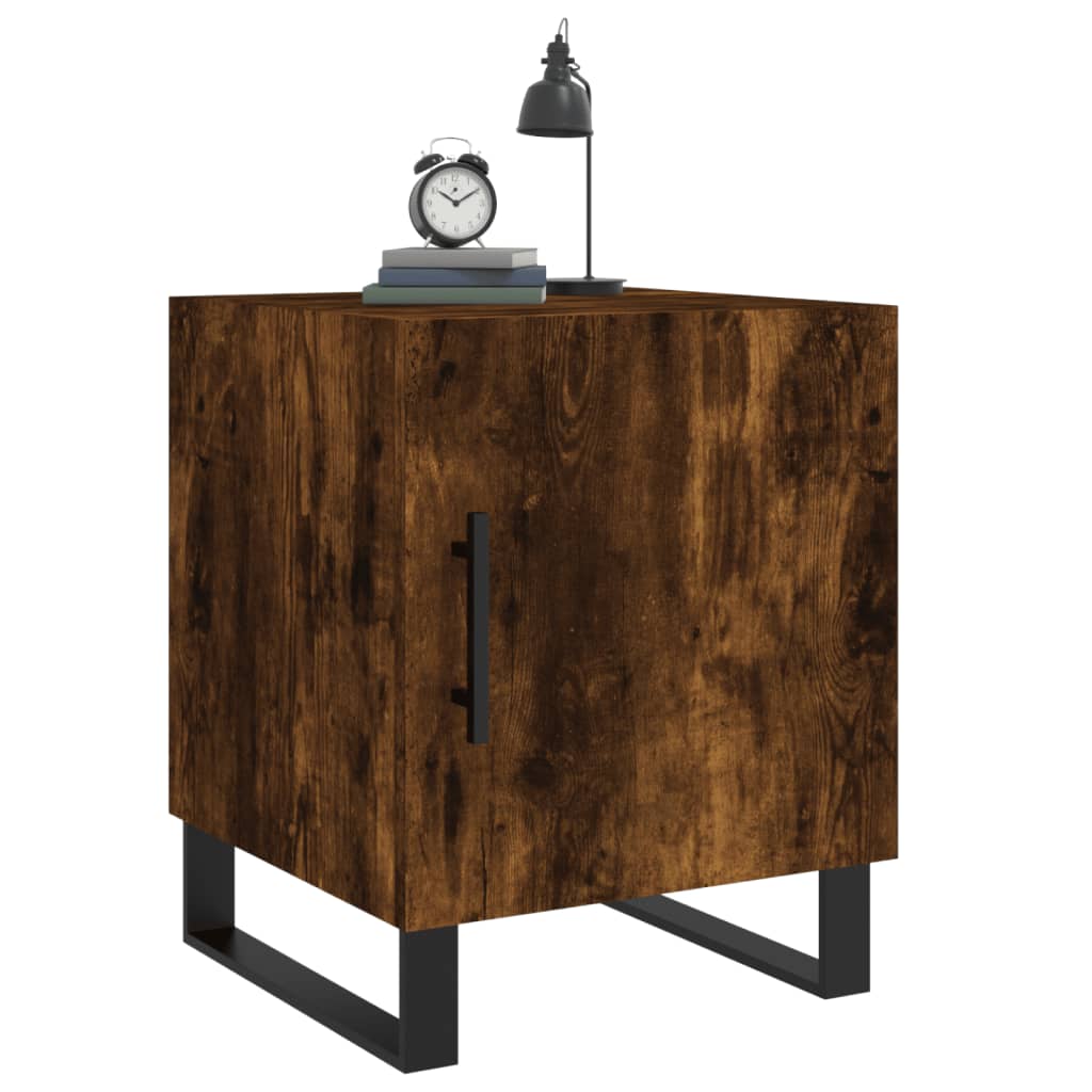 Nattbord 2 stk røkt eik 40x40x50 cm konstruert tre