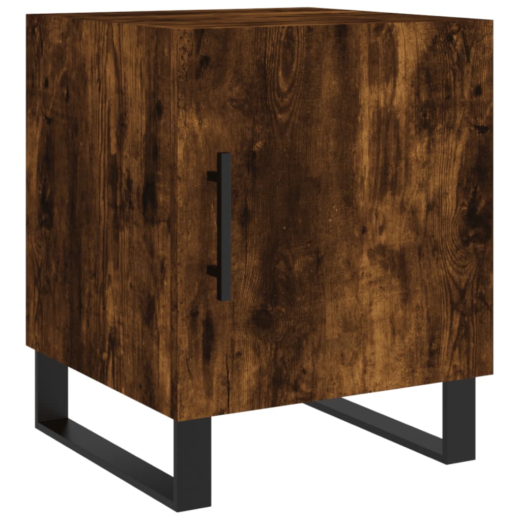 Nattbord 2 stk røkt eik 40x40x50 cm konstruert tre