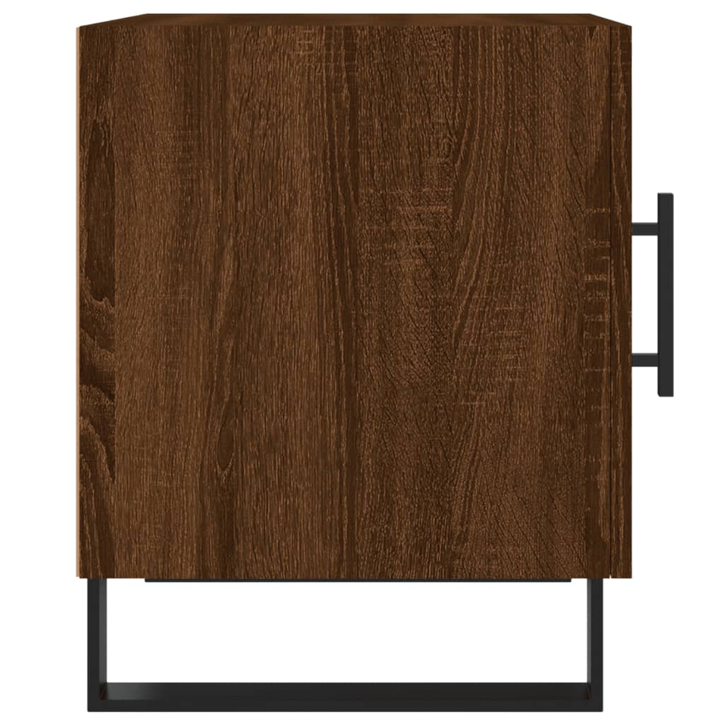 Nattbord 2 stk brun eik 40x40x50 cm konstruert tre