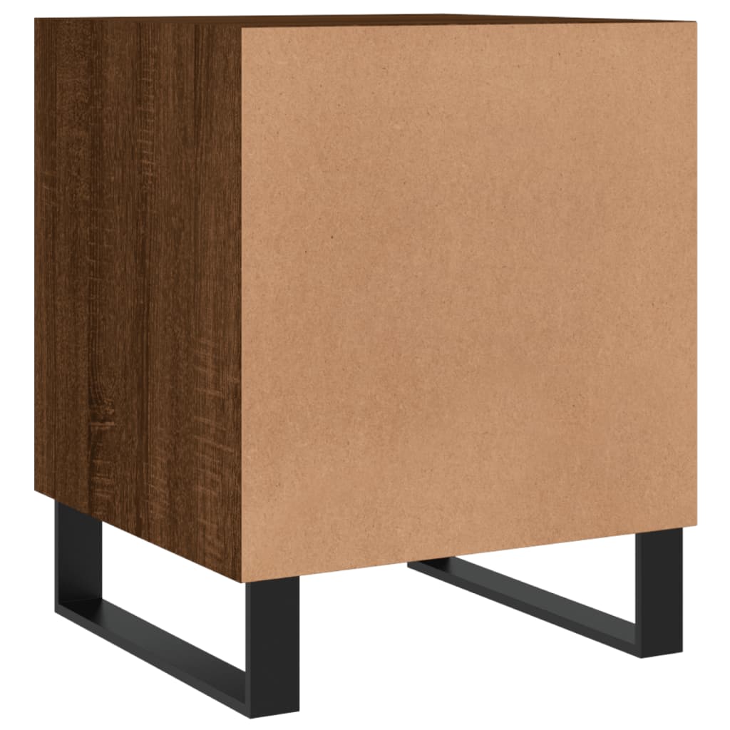 Nattbord 2 stk brun eik 40x40x50 cm konstruert tre