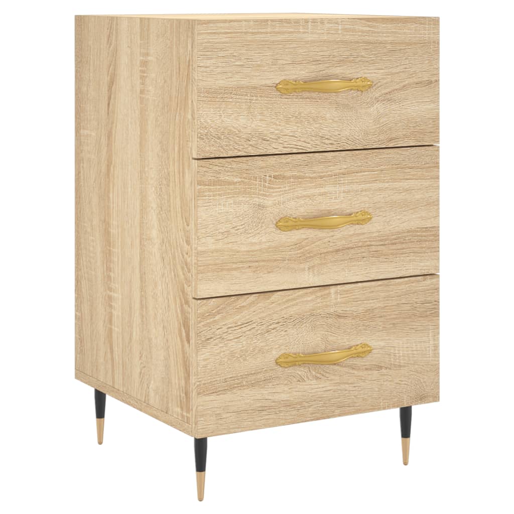 Nattbord sonoma eik 40x40x66 cm konstruert tre