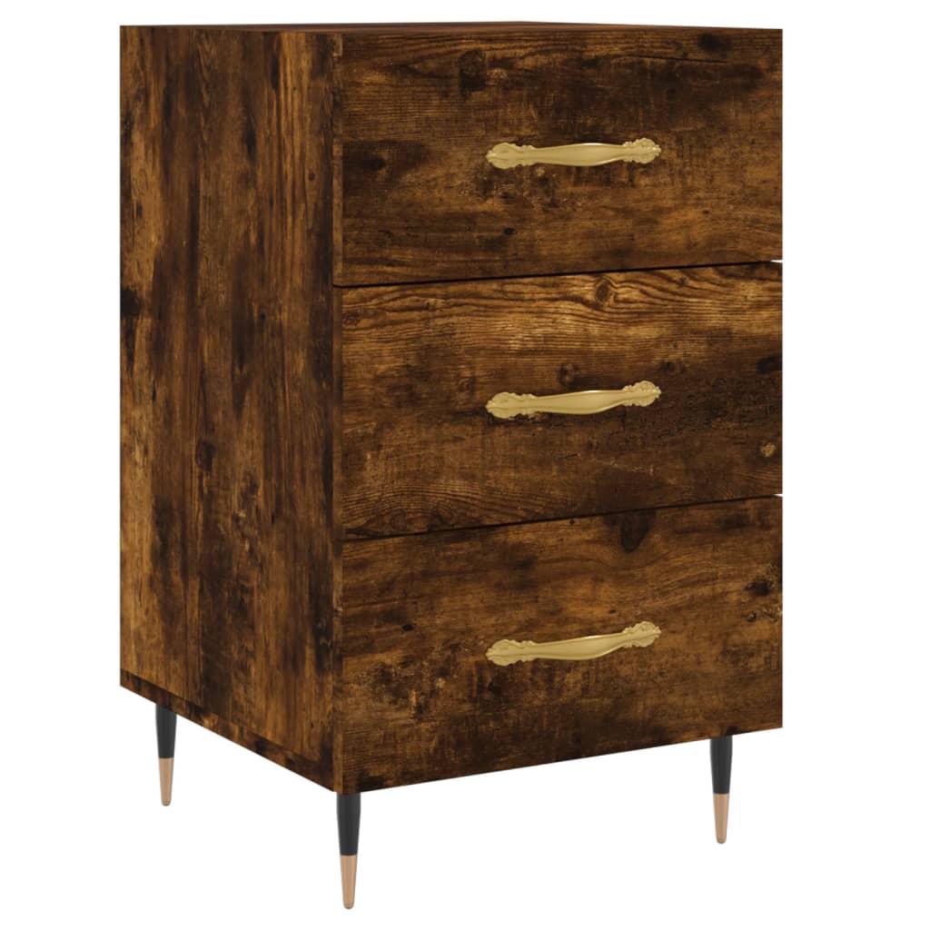 Nattbord røkt eik 40x40x66 cm konstruert tre