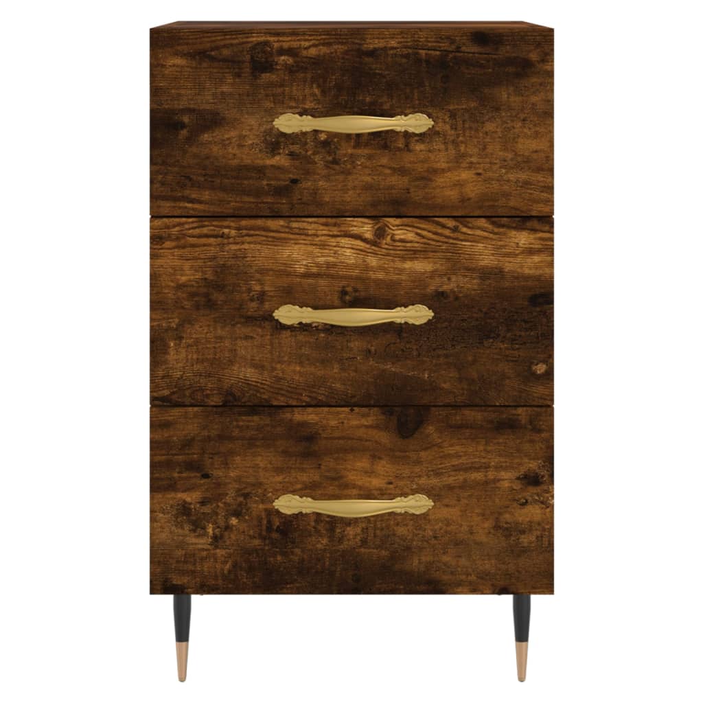 Nattbord røkt eik 40x40x66 cm konstruert tre
