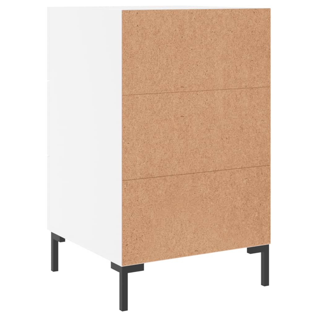 Nattbord hvit 40x40x66 cm konstruert tre