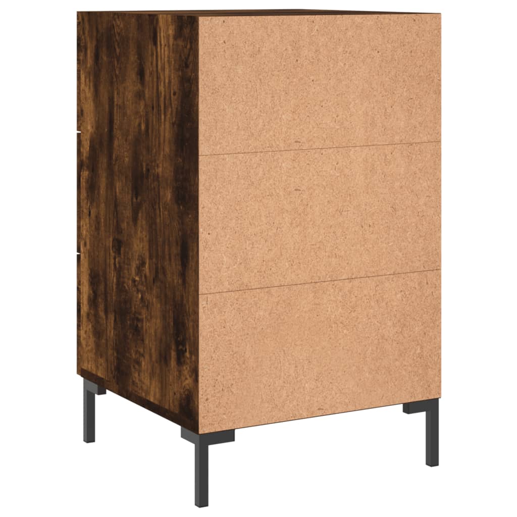 Nattbord røkt eik 40x40x66 cm konstruert tre