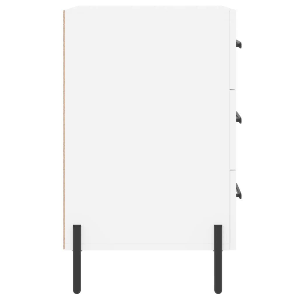 Nattbord hvit 40x40x66 cm konstruert tre