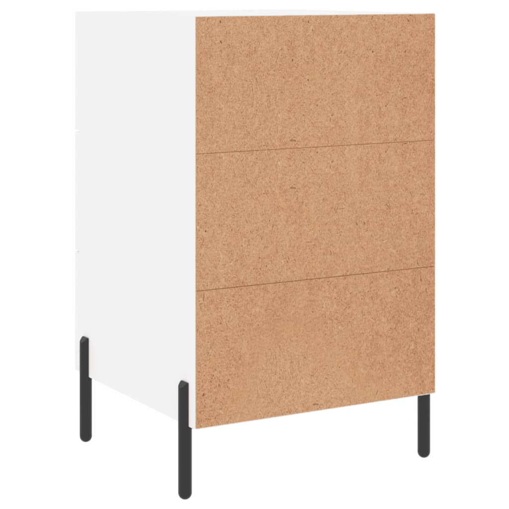 Nattbord hvit 40x40x66 cm konstruert tre