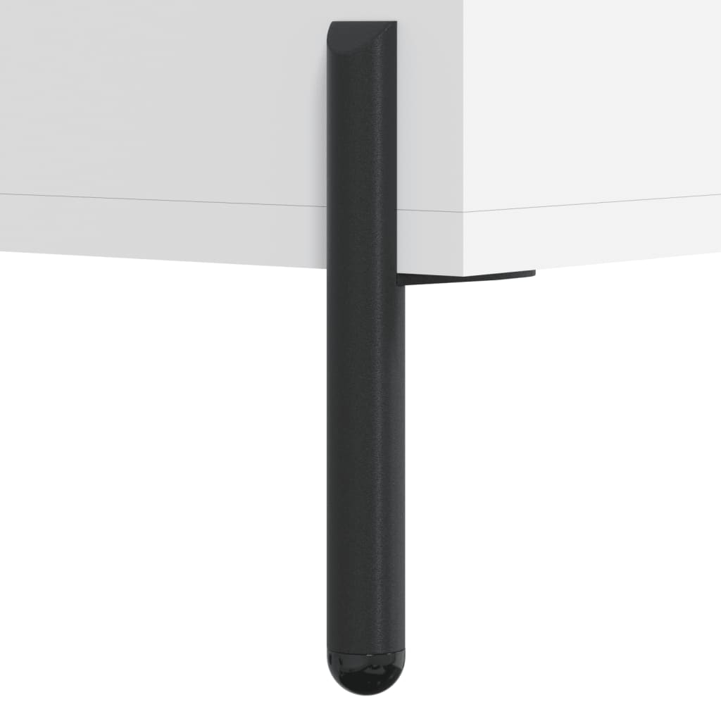 Nattbord hvit 40x40x66 cm konstruert tre