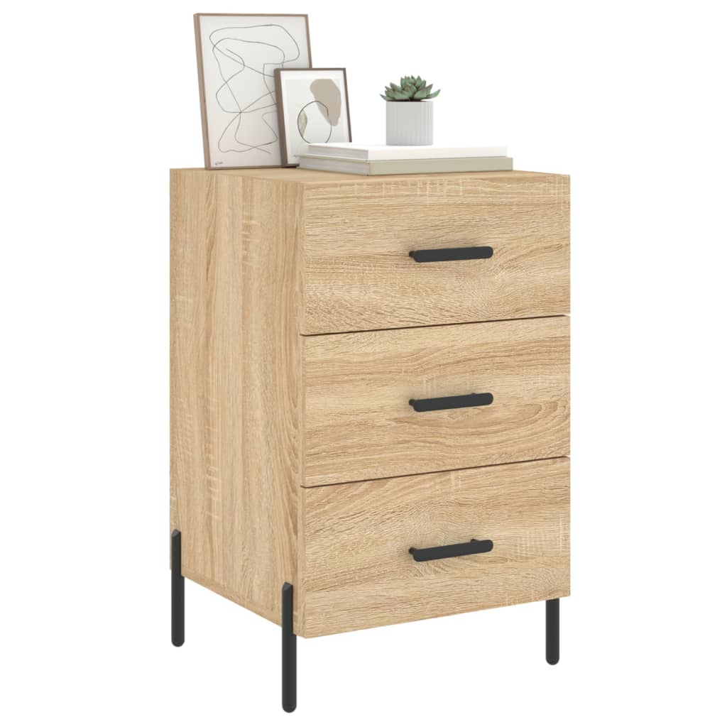 Nattbord sonoma eik 40x40x66 cm konstruert tre
