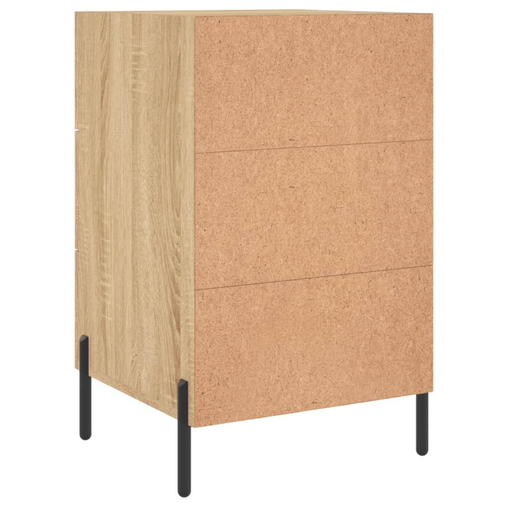 Nattbord sonoma eik 40x40x66 cm konstruert tre