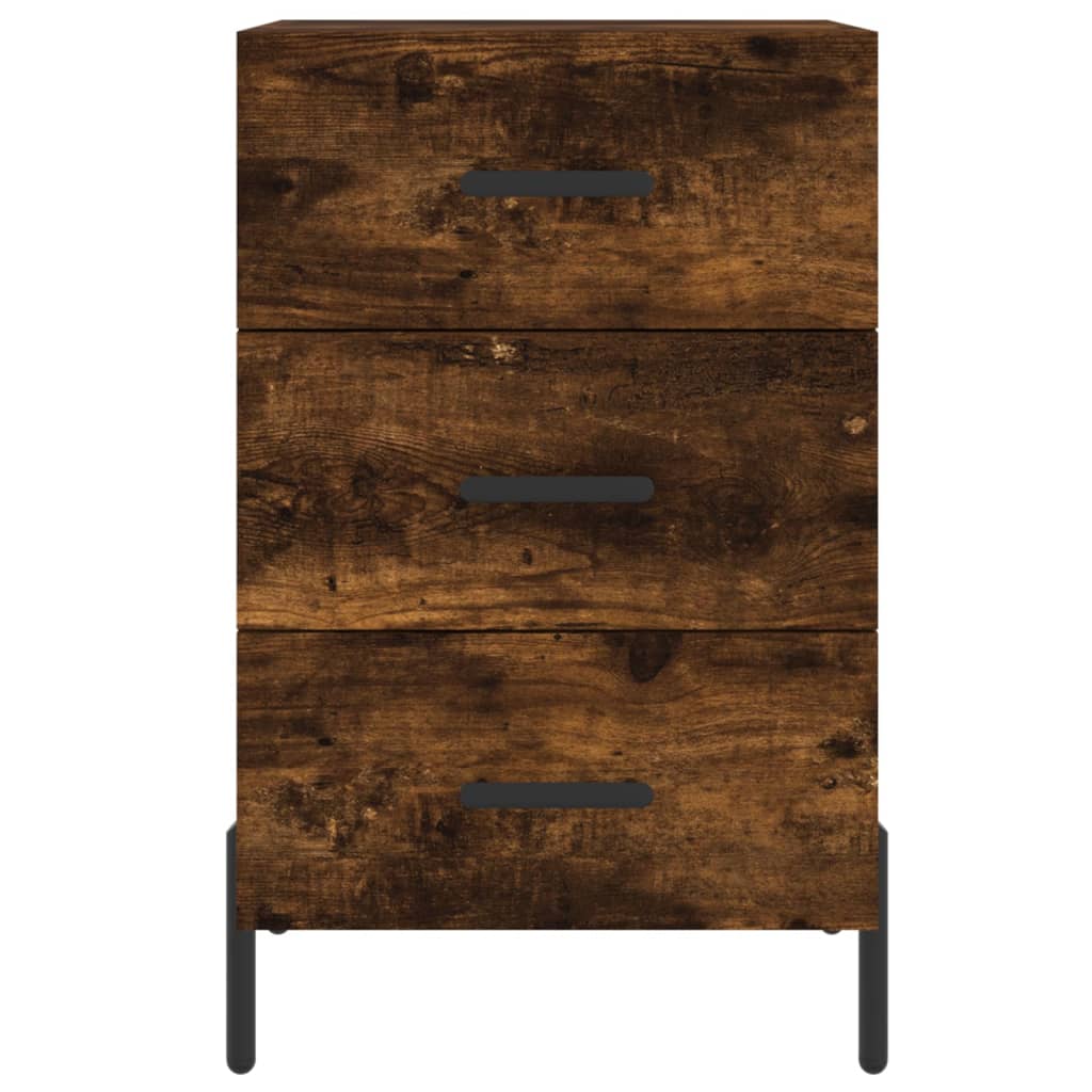 Nattbord røkt eik 40x40x66 cm konstruert tre