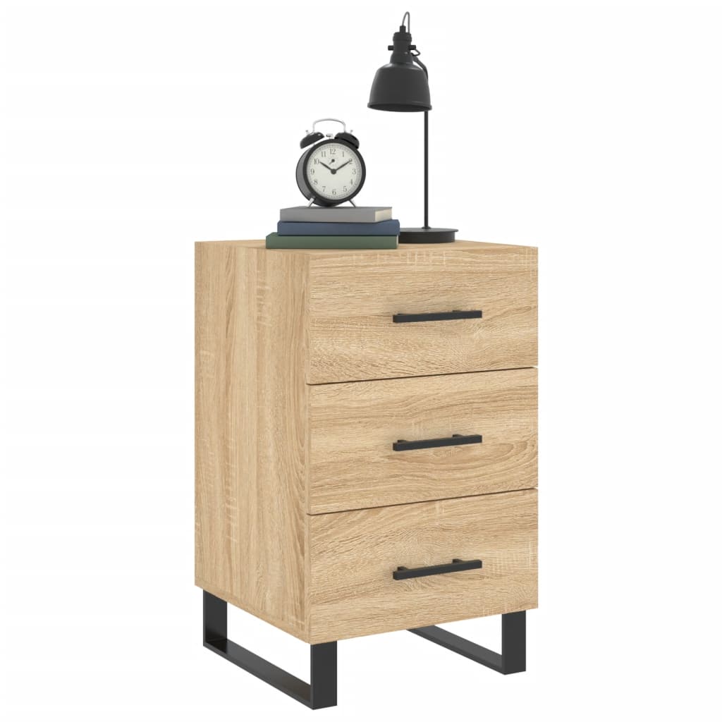Nattbord sonoma eik 40x40x66 cm konstruert tre