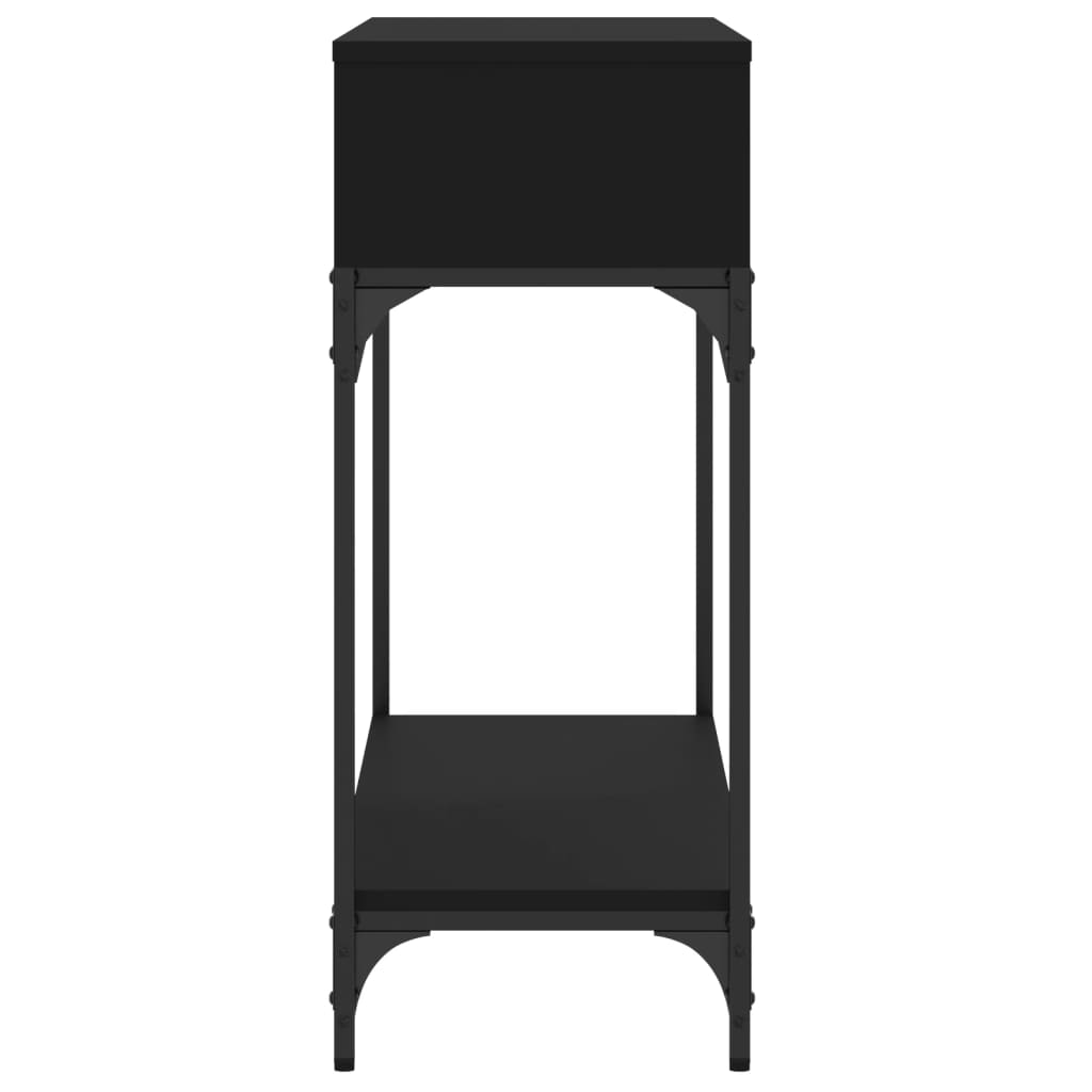 Konsollbord svart 100x30,5x75 cm konstruert tre