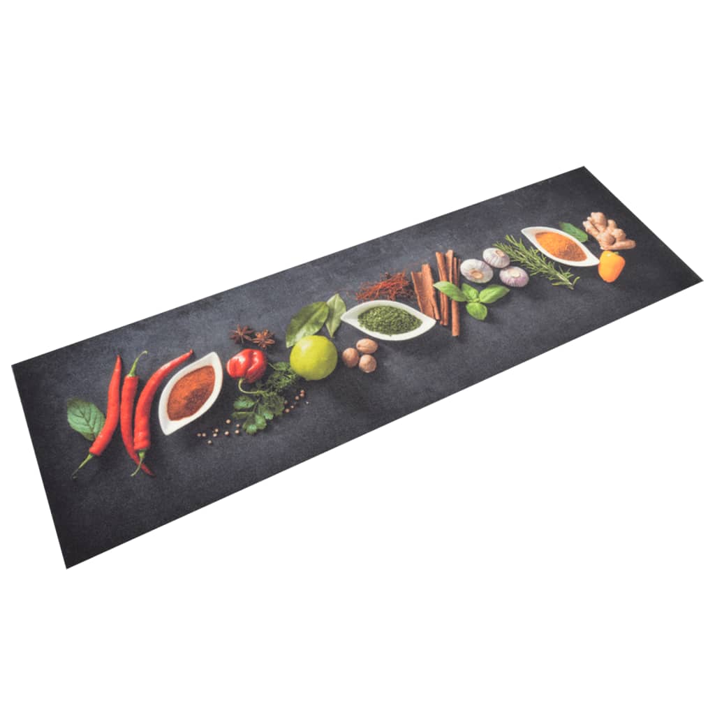 Kjøkkenteppe vaskbar krydder 45x150 cm fløyel