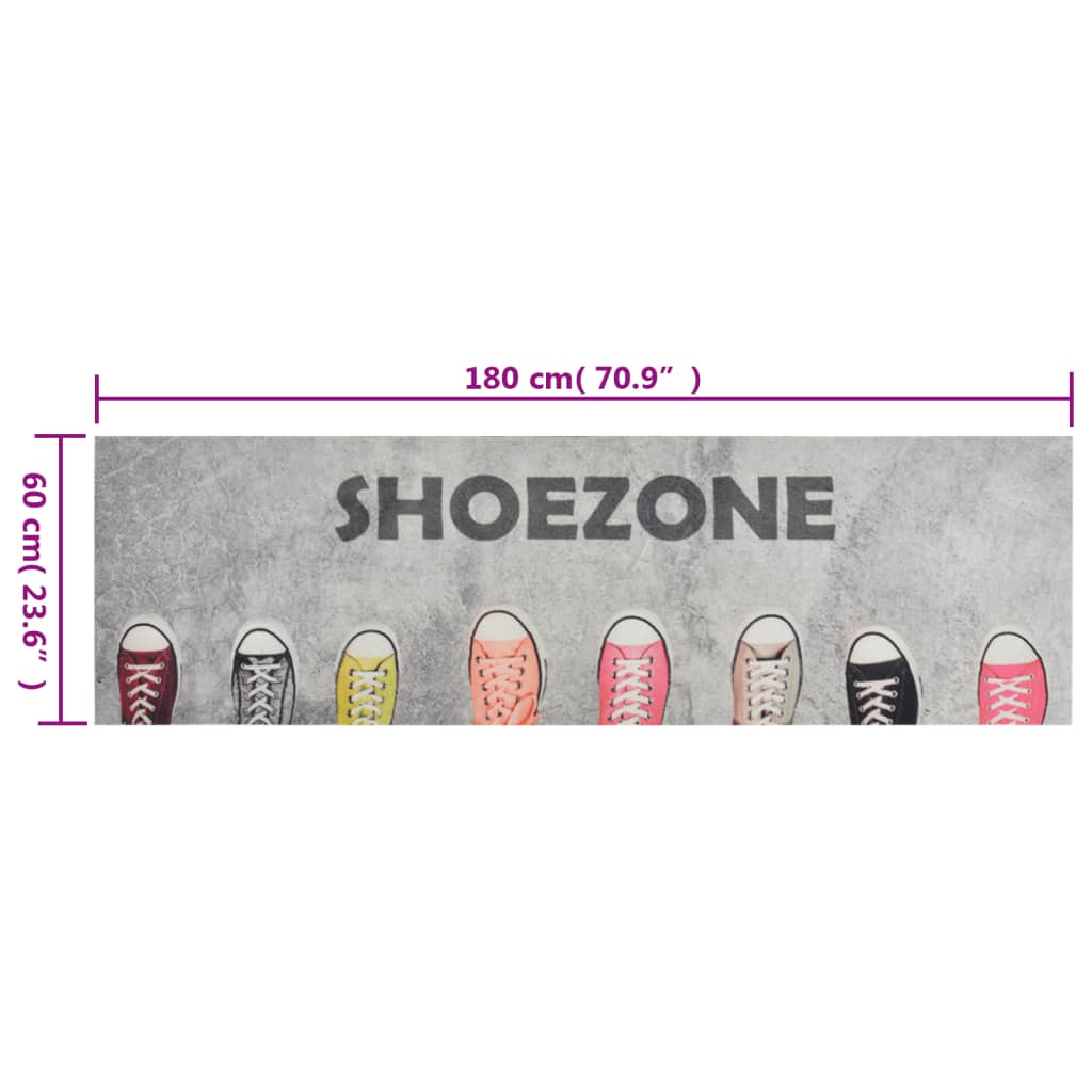 Kjøkkenteppe vaskbar Shoezone 60x180 cm fløyel