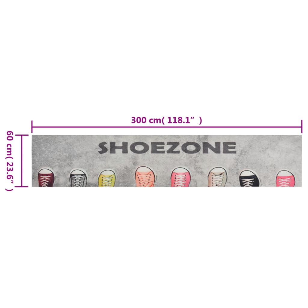 Kjøkkenteppe vaskbar Shoezone 60x300 cm fløyel