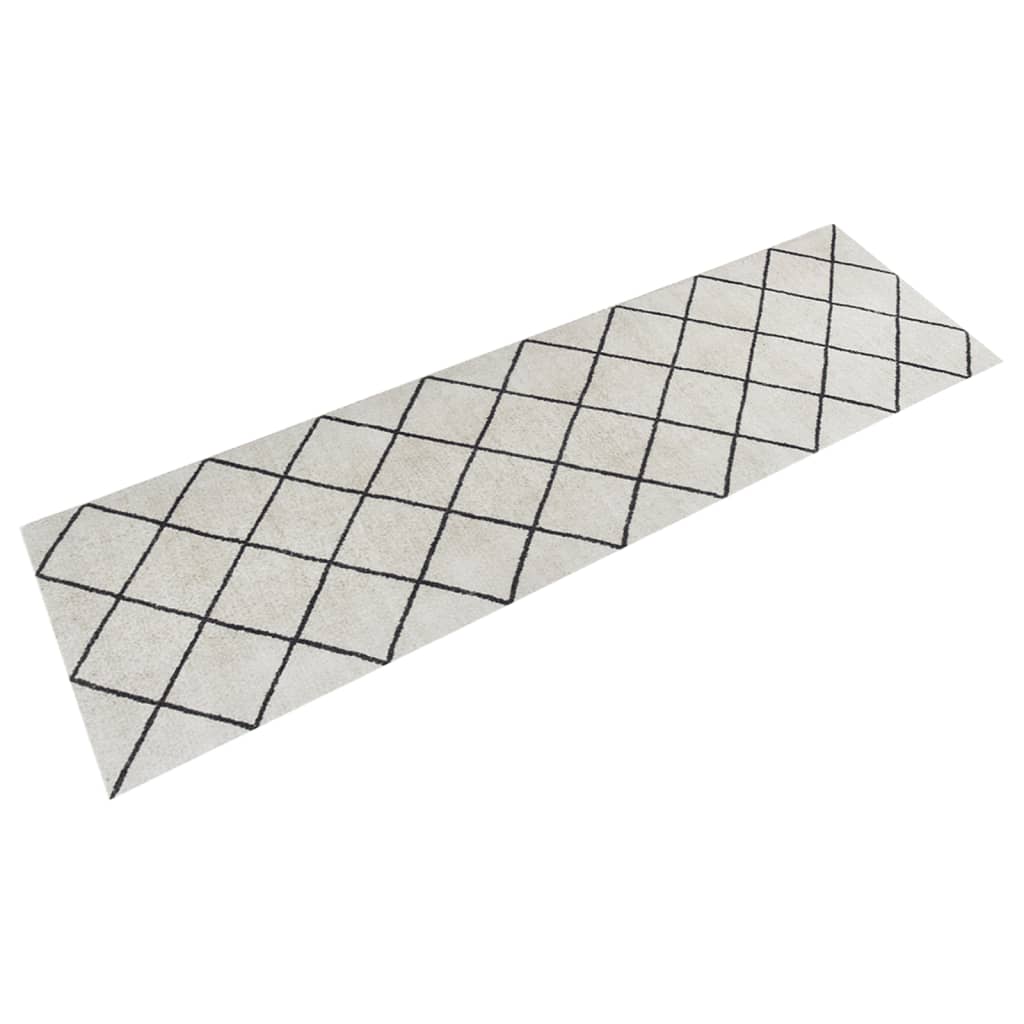 Kjøkkenteppe vaskbar Square 45x150 cm fløyel
