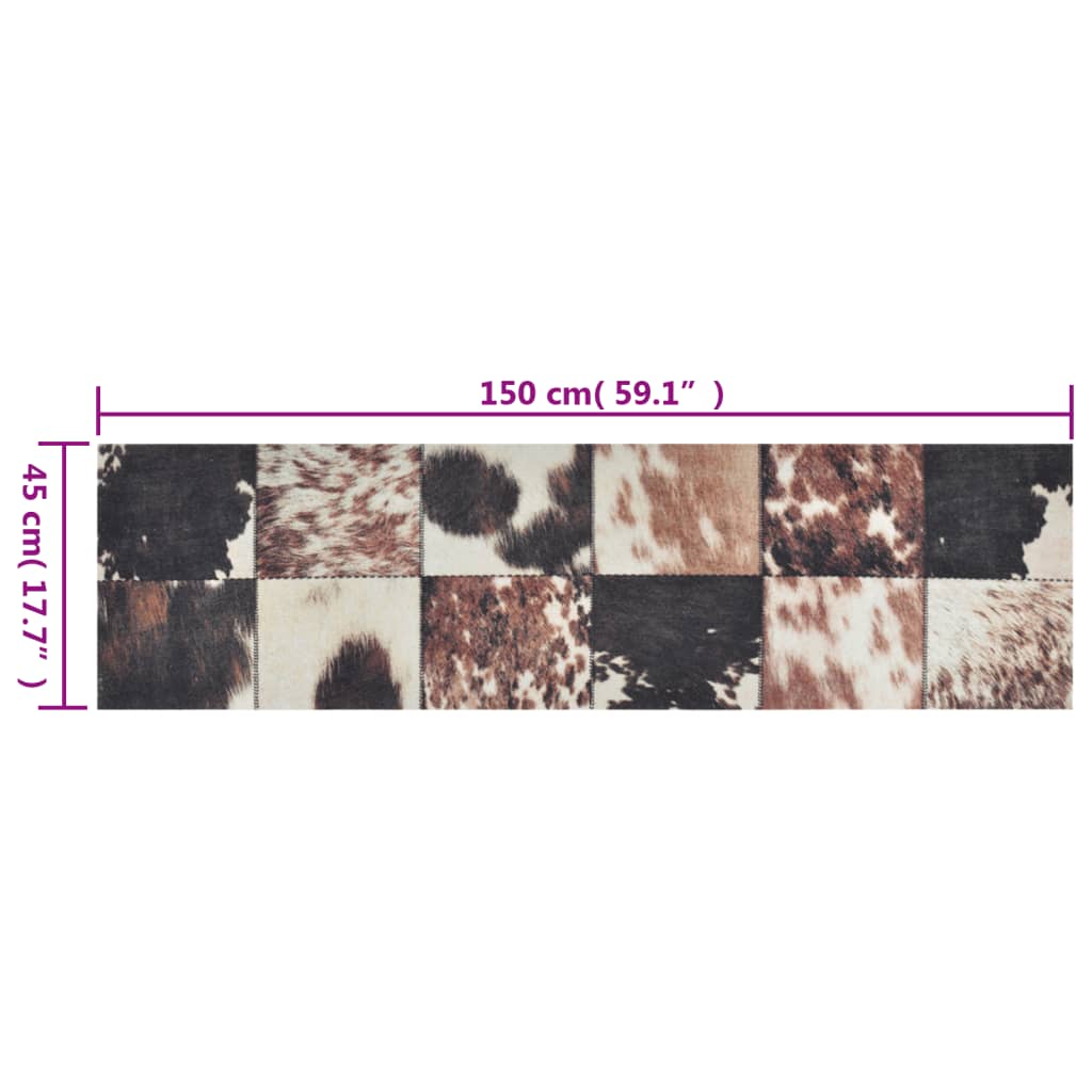 Kjøkkenteppe vaskbar Animal Skin 45x150 cm fløyel