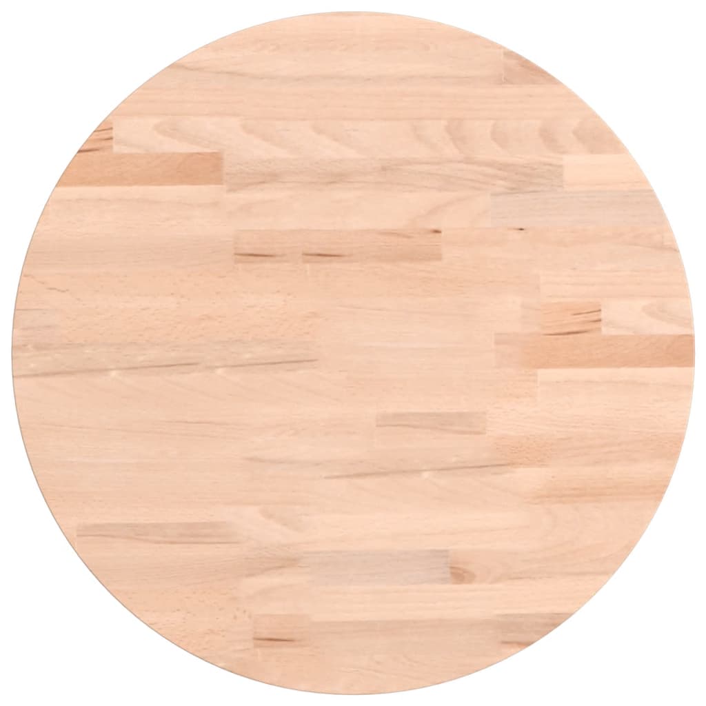 Bordplate Ø40x1,5 cm rund heltre bøketre