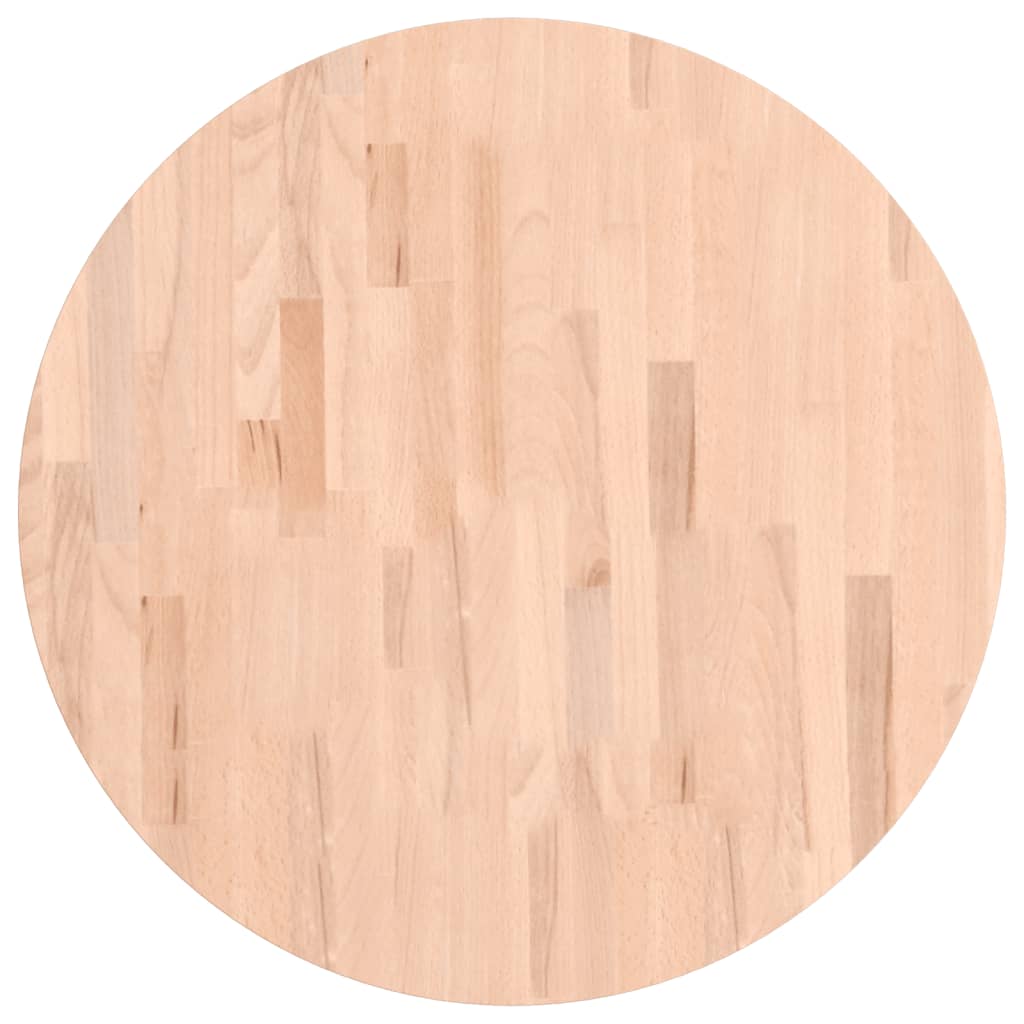 Bordplate Ø70x1,5 cm rund heltre bøketre