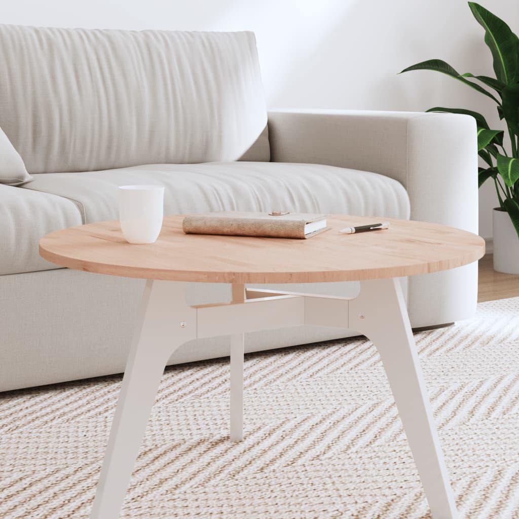 Bordplate Ø70x1,5 cm rund heltre bøketre