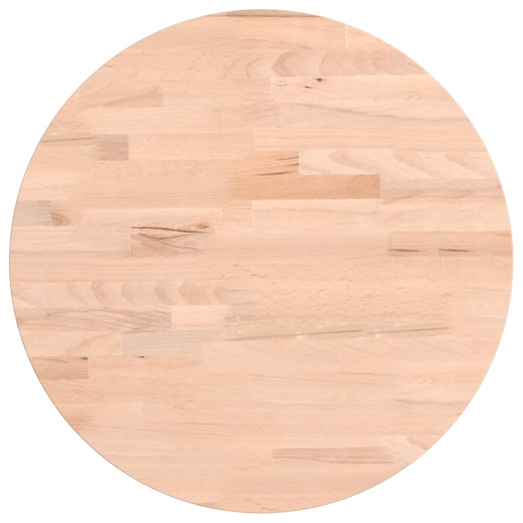 Bordplate Ø40x2,5 cm rund heltre bøketre