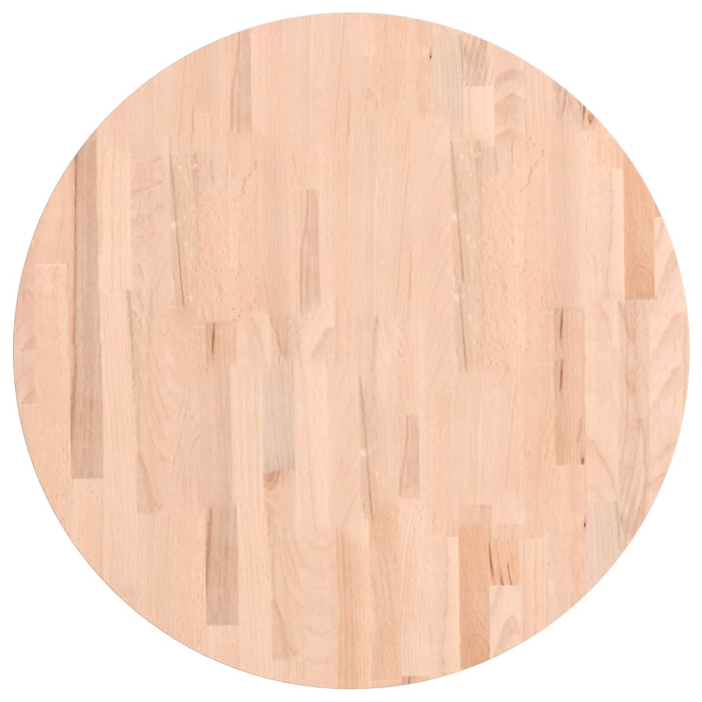 Bordplate Ø70x2,5 cm rund heltre bøketre