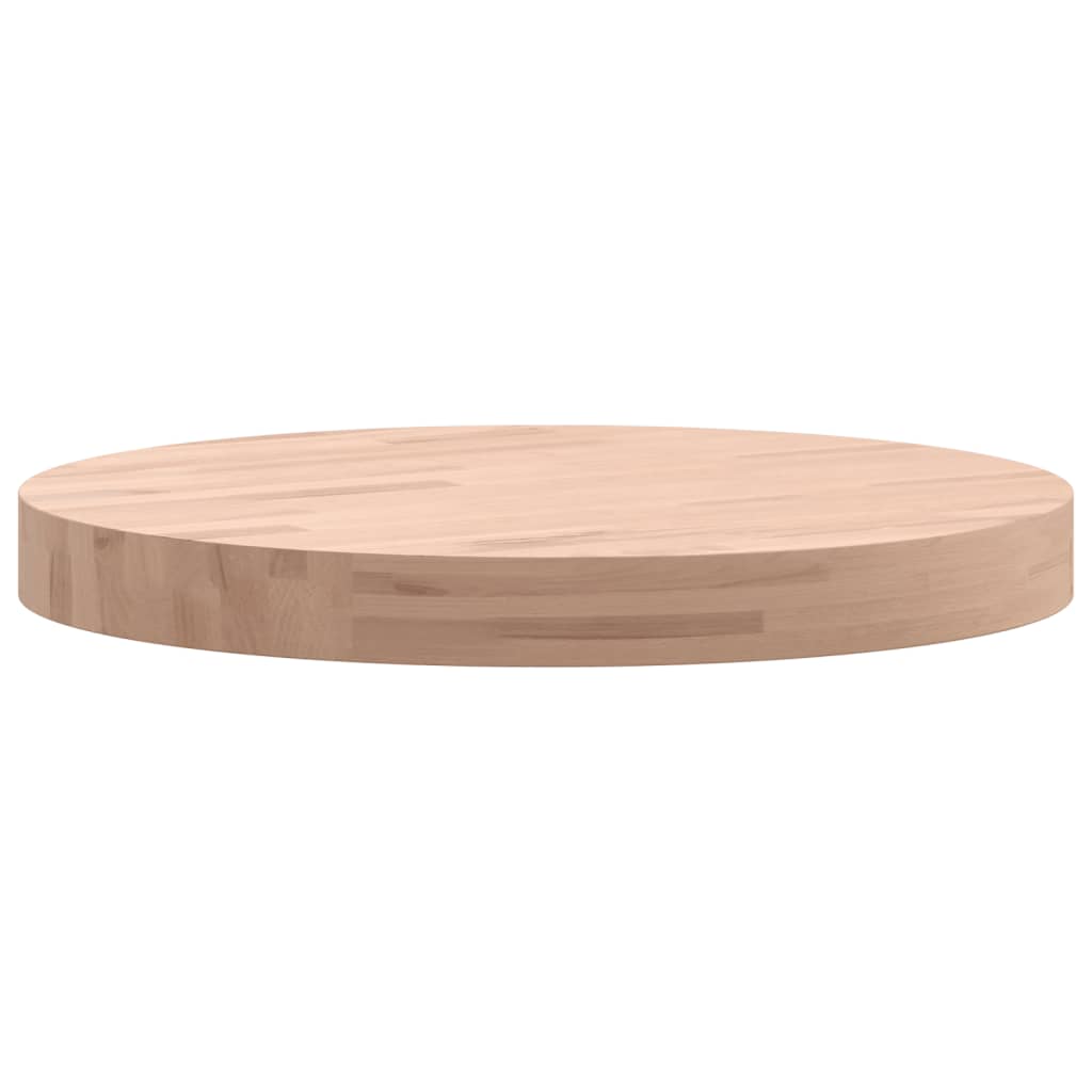 Bordplate Ø40x4 cm rund heltre bøketre