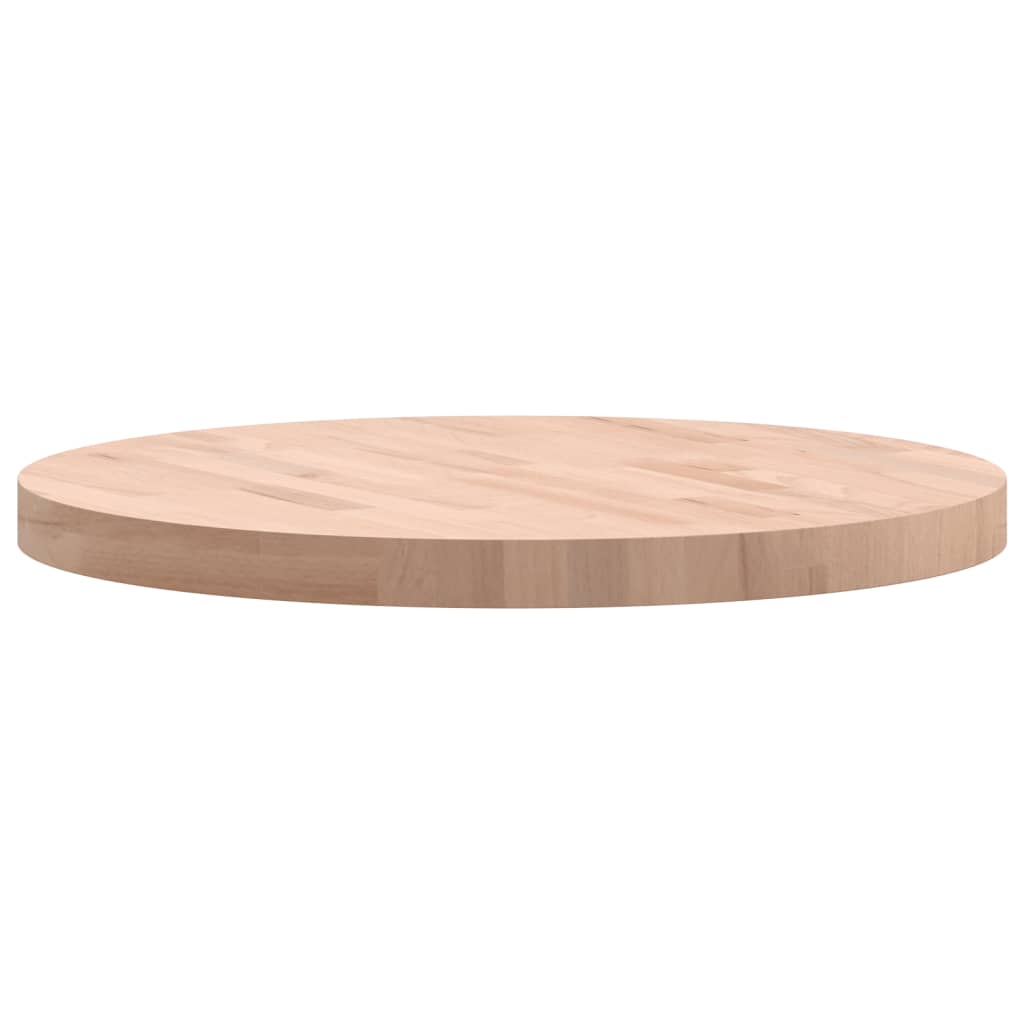 Bordplate Ø60x4 cm rund heltre bøketre