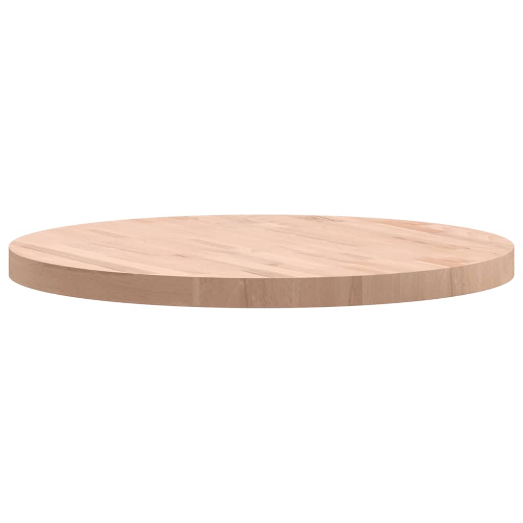 Bordplate Ø70x4 cm rund heltre bøketre