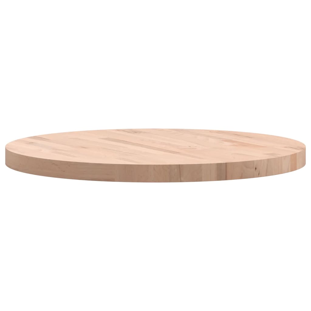 Bordplate Ø70x4 cm rund heltre bøketre