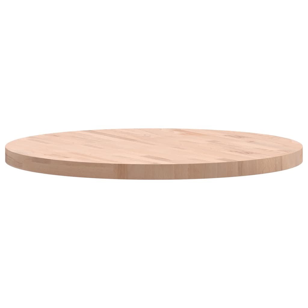 Bordplate Ø80x4 cm rund heltre bøketre