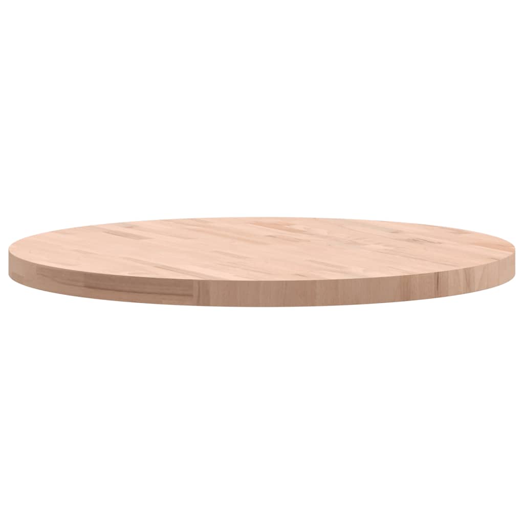 Bordplate Ø80x4 cm rund heltre bøketre