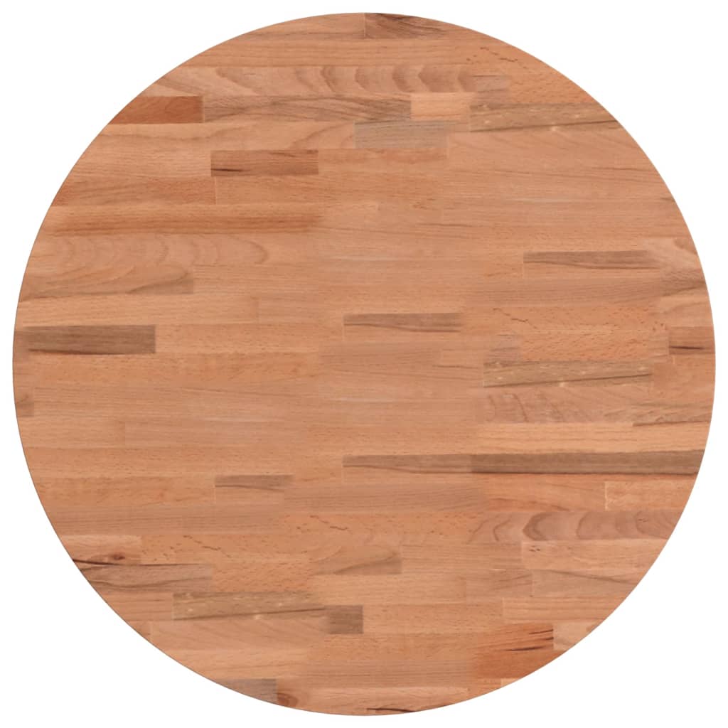 Bordplate Ø50x1,5 cm rund heltre bøketre