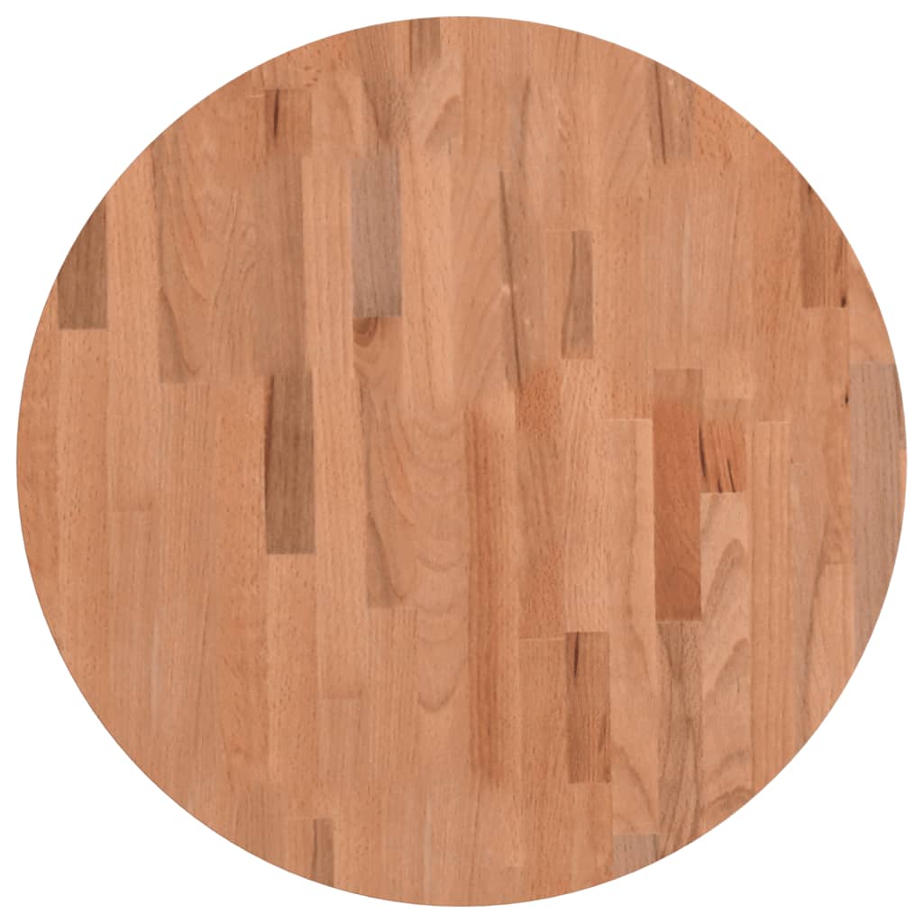 Bordplate Ø60x1,5 cm rund heltre bøketre