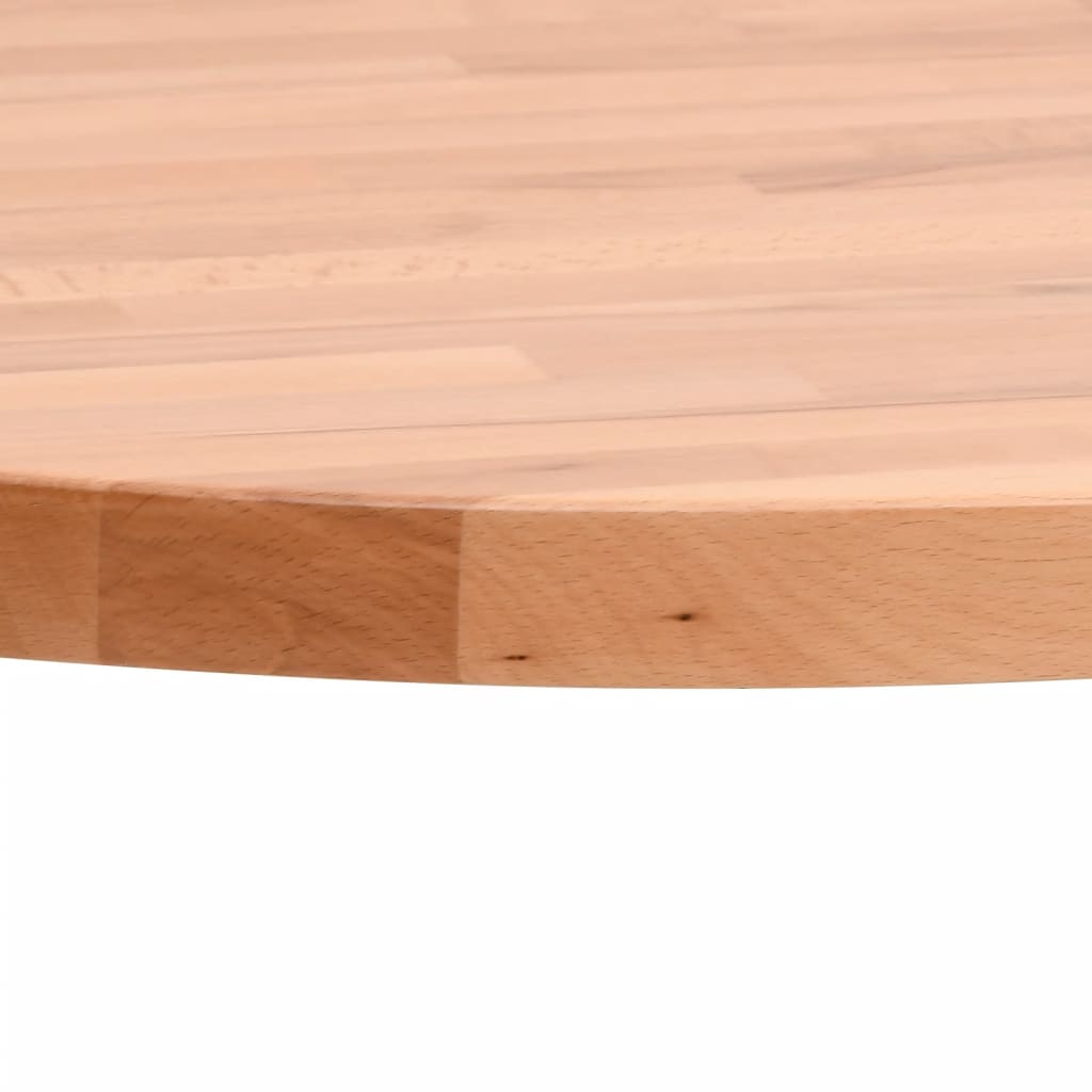 Bordplate Ø80x1,5 cm rund heltre bøketre