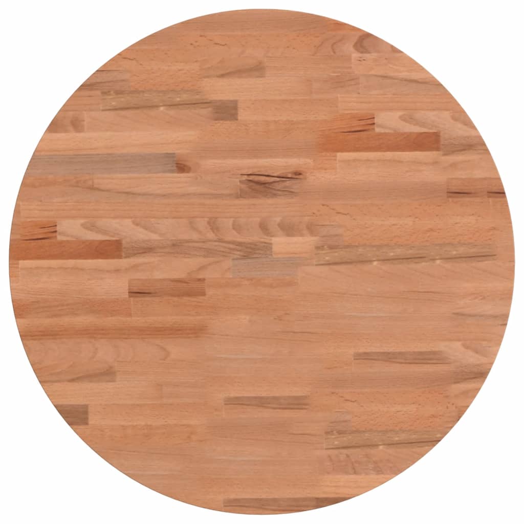 Bordplate Ø50x2,5 cm rund heltre bøketre