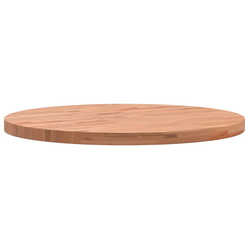 Bordplate Ø50x2,5 cm rund heltre bøketre