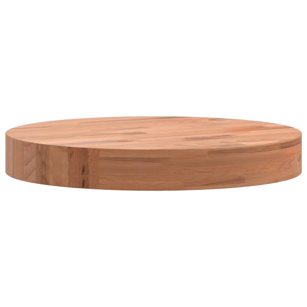 Bordplate Ø30x4 cm rund heltre bøketre