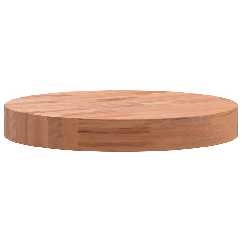 Bordplate Ø30x4 cm rund heltre bøketre